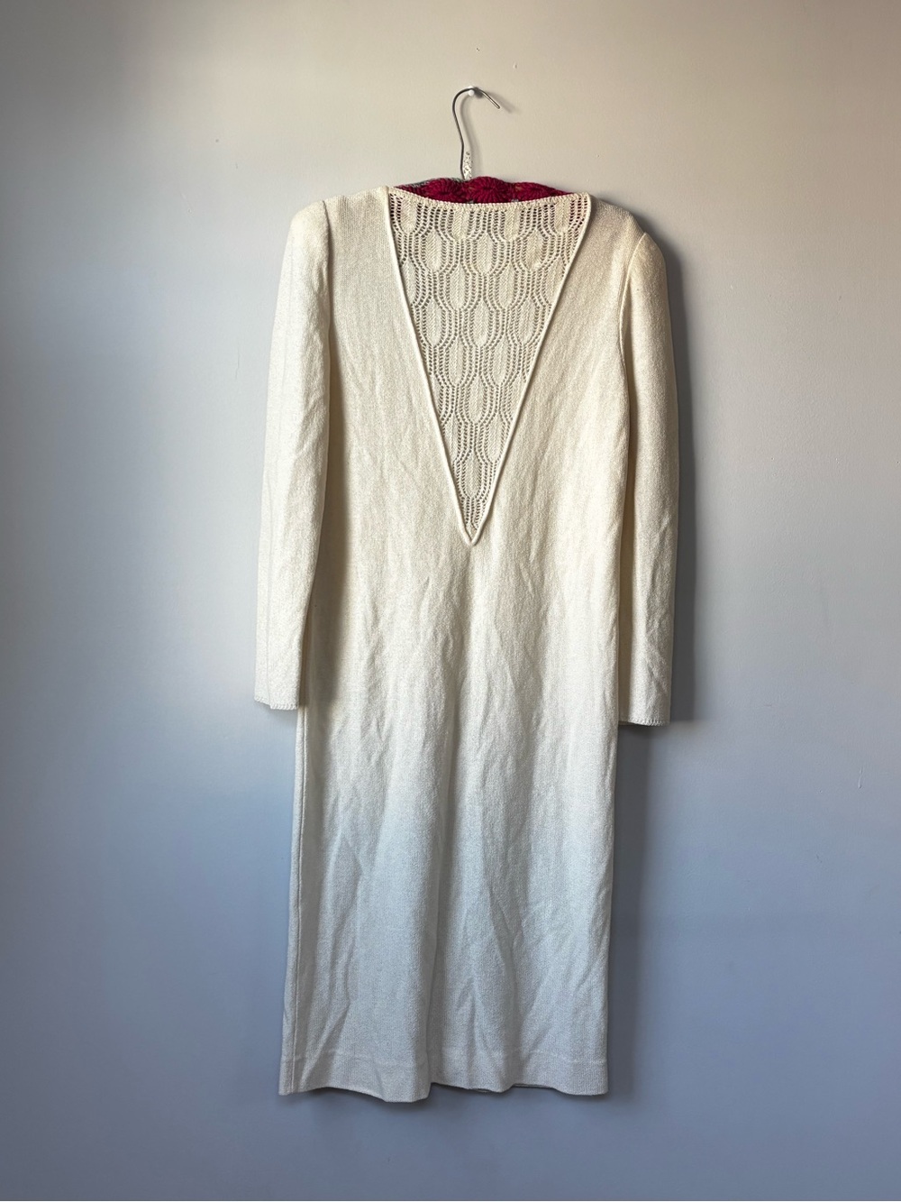 Vintage Cream Knit Dress